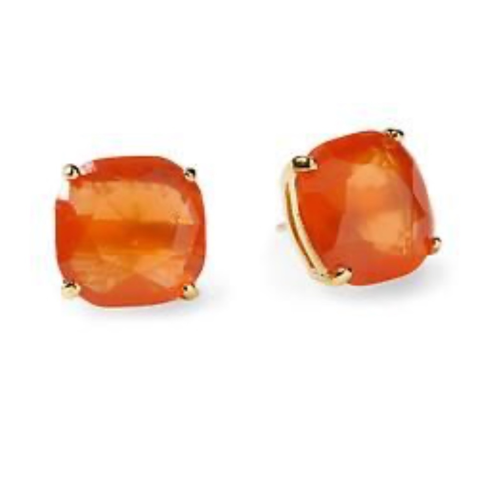Kate Spade NY square, orange studs!